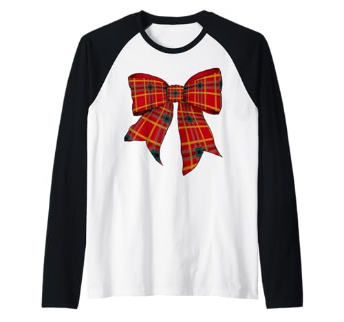 Stewart Schottenkaro Schottenkaro Mädchen Kokette Schleife Raglan von Womens Coquette Bow Stewart Tartan Plaid Gifts