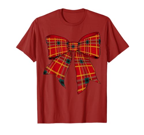 Stewart Schottenkaro Schottenkaro Mädchen Kokette Schleife T-Shirt von Womens Coquette Bow Stewart Tartan Plaid Gifts