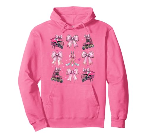 Street Hockey Schläger Rollerblades Girl Coquette Bow Pink Mom Pullover Hoodie Street Hockey Schläger Rollerblades Girl Coquette Bow Pink Mom Pullover Hoodie von Womens Coquette Bow Street Hockey Player Gifts