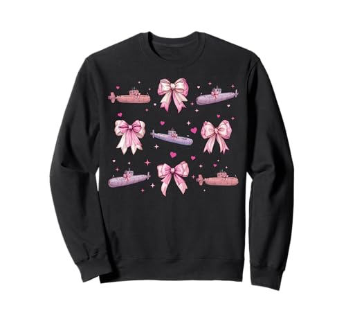 U-Boot-Mädchen Kokette Schleife Rosa Mama Sweatshirt U-Boot-Mädchen Kokette Schleife Rosa Mama Sweatshirt von Womens Coquette Bow Submarine Submariner Gifts