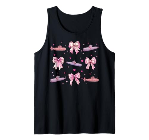 U-Boot-Mädchen Kokette Schleife Rosa Mama Tank Top U-Boot-Mädchen Kokette Schleife Rosa Mama Tank Top von Womens Coquette Bow Submarine Submariner Gifts