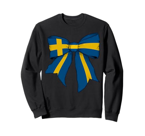Schweden Schwede Pride Flagge Mädchen Kokette Schleife Band Sweatshirt Schweden Schwede Pride Flagge Mädchen Kokette Schleife Band Sweatshirt von Womens Coquette Bow Sweden Heritage Flag Gifts