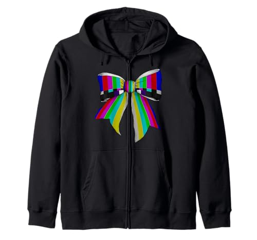 TV-Testmuster Kinematographie Kameramann Mädchen Kokette Kapuzenjacke von Womens Coquette Bow TV Test Pattern Gifts