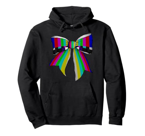TV-Testmuster Kinematographie Kameramann Mädchen Kokette Pullover Hoodie von Womens Coquette Bow TV Test Pattern Gifts