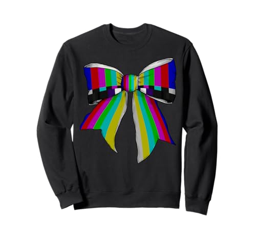 TV-Testmuster Kinematographie Kameramann Mädchen Kokette Sweatshirt von Womens Coquette Bow TV Test Pattern Gifts