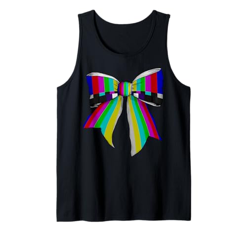 TV-Testmuster Kinematographie Kameramann Mädchen Kokette Tank Top von Womens Coquette Bow TV Test Pattern Gifts