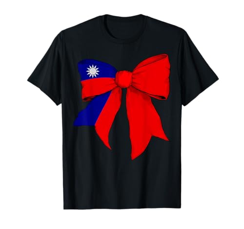 Taiwan Taiwanesische Stolz Flagge Mädchen Kokette Schleife Band T-Shirt Taiwan Taiwanesische Stolz Flagge Mädchen Kokette Schleife Band T-Shirt von Womens Coquette Bow Taiwan Heritage Flag Gifts