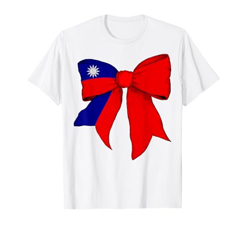 Taiwan Taiwanesische Stolz Flagge Mädchen Kokette Schleife Band T-Shirt Taiwan Taiwanesische Stolz Flagge Mädchen Kokette Schleife Band T-Shirt von Womens Coquette Bow Taiwan Heritage Flag Gifts