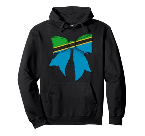 Tansania Tansania Pride Flag Girl Coquette Bow Ribbon Pullover Hoodie Tansania Tansania Pride Flag Girl Coquette Bow Ribbon Pullover Hoodie von Womens Coquette Bow Tanzania Heritage Flag Gifts