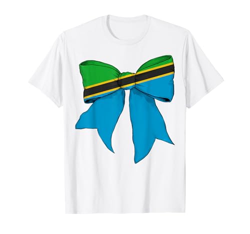 Tansania Tansania Pride Flag Girl Coquette Bow Ribbon T-Shirt Tansania Tansania Pride Flag Girl Coquette Bow Ribbon T-Shirt von Womens Coquette Bow Tanzania Heritage Flag Gifts