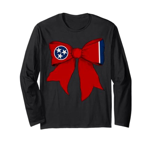 Kokettenschleifenband mit Flagge des Bundesstaates Tennessee für Mädchen Langarmshirt Kokettenschleifenband mit Flagge des Bundesstaates Tennessee für Mädchen Langarmshirt von Womens Coquette Bow Tennessee Heritage Flag Gifts