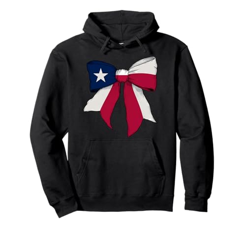 Texas-Staatsflagge Mädchen Kokette Schleife Band Pullover Hoodie von Womens Coquette Bow Texas Heritage Flag Gifts