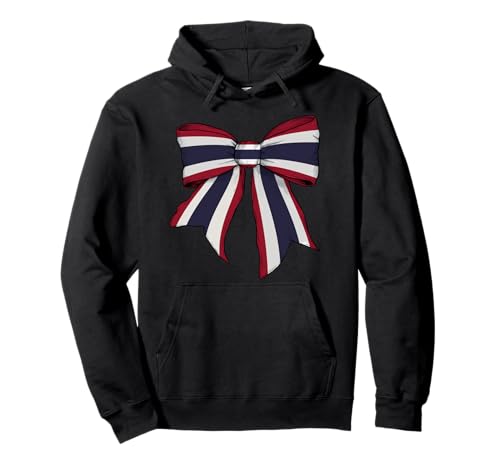 Schleifenband mit thailändischer Flagge für Mädchen Pullover Hoodie Schleifenband mit thailändischer Flagge für Mädchen Pullover Hoodie von Womens Coquette Bow Thailand Heritage Flag Gifts