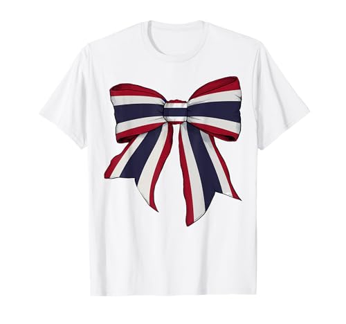 Schleifenband mit thailändischer Flagge für Mädchen T-Shirt Schleifenband mit thailändischer Flagge für Mädchen T-Shirt von Womens Coquette Bow Thailand Heritage Flag Gifts