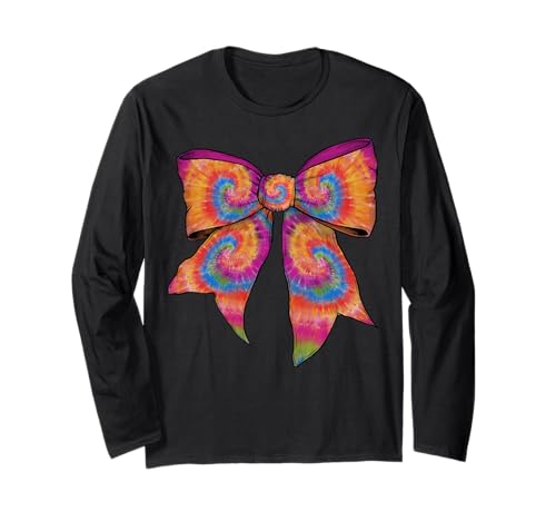 Batikschleife, Regenbogen-Wirbel-Design, Hippie-Mädchen, Kokette Langarmshirt Batikschleife, Regenbogen-Wirbel-Design, Hippie-Mädchen, Kokette Langarmshirt von Womens Coquette Bow Tie Dye Rainbow Swirl Gifts