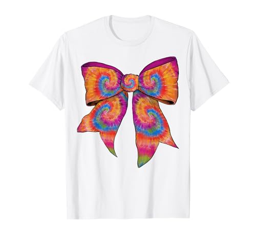 Batikschleife, Regenbogen-Wirbel-Design, Hippie-Mädchen, Kokette T-Shirt Batikschleife, Regenbogen-Wirbel-Design, Hippie-Mädchen, Kokette T-Shirt von Womens Coquette Bow Tie Dye Rainbow Swirl Gifts