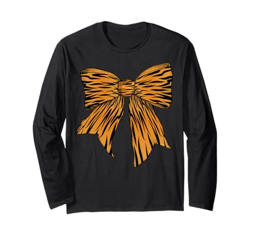 Tiger Streifen Tier Muster Halloween Kostüm Mädchen Kokette Langarmshirt Tiger Streifen Tier Muster Halloween Kostüm Mädchen Kokette Langarmshirt von Womens Coquette Bow Tiger Stripes Gifts