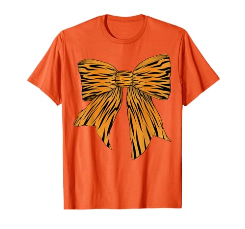 Tiger Streifen Tier Muster Halloween Kostüm Mädchen Kokette T-Shirt Tiger Streifen Tier Muster Halloween Kostüm Mädchen Kokette T-Shirt von Womens Coquette Bow Tiger Stripes Gifts
