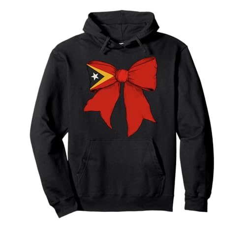 Osttimor Osttimor Pride Girl Coquette Bow Pullover Hoodie von Womens Coquette Bow Timor-Leste Heritage Gifts