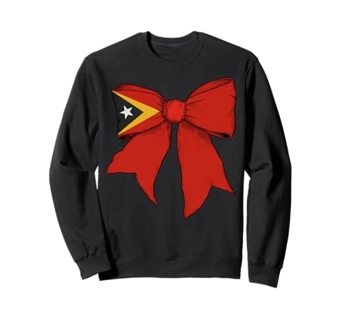 Osttimor Osttimor Pride Girl Coquette Bow Sweatshirt von Womens Coquette Bow Timor-Leste Heritage Gifts