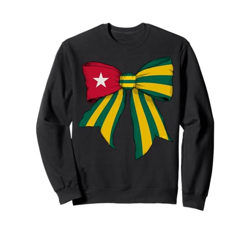 Togo Togolese Pride Girl Coquette Schleifenband Sweatshirt von Womens Coquette Bow Togo Heritage Flag Gifts