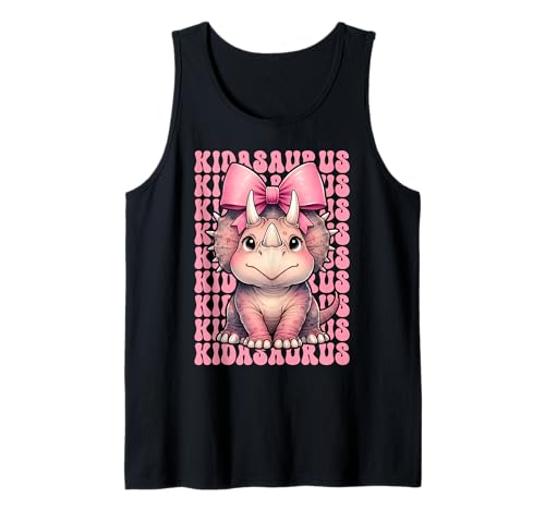 Kidasaurus Triceratops Dinosaurier Mädchen Kokette Schleife Tank Top von Womens Coquette Bow Triceratops Dinosaur Gifts