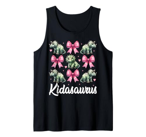Kidasaurus Triceratops Dinosaurier Mädchen Kokette Schleife Tank Top von Womens Coquette Bow Triceratops Dinosaur Gifts