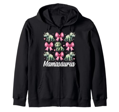 Mamasaurus Triceratops Mama Dinosaurier Mama Muttertag Kapuzenjacke Mamasaurus Triceratops Mama Dinosaurier Mama Muttertag Kapuzenjacke von Womens Coquette Bow Triceratops Dinosaur Gifts