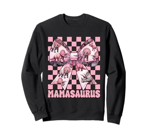 Mamasaurus Triceratops Mama Dinosaurier Mama Muttertag Sweatshirt Mamasaurus Triceratops Mama Dinosaurier Mama Muttertag Sweatshirt von Womens Coquette Bow Triceratops Dinosaur Gifts