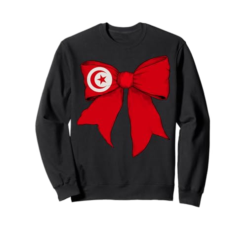Tunesien Tunesien Pride Flagge Mädchen Kokette Schleife Band Sweatshirt Tunesien Tunesien Pride Flagge Mädchen Kokette Schleife Band Sweatshirt von Womens Coquette Bow Tunisia Heritage Flag Gifts