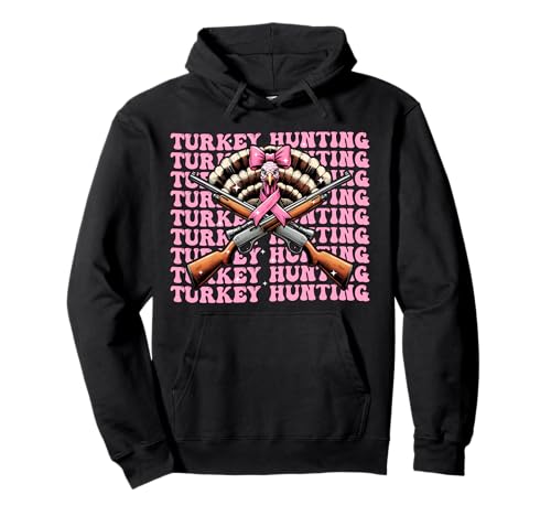 Türkei Hunter Türkei Jagd Mädchen Kokette Schleife Rosa Band Pullover Hoodie Türkei Hunter Türkei Jagd Mädchen Kokette Schleife Rosa Band Pullover Hoodie von Womens Coquette Bow Turkey Hunter Hunting Gifts