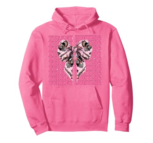 Türkei Hunter Türkei Jagd Mädchen Kokette Schleife Rosa Band Pullover Hoodie von Womens Coquette Bow Turkey Hunter Hunting Gifts