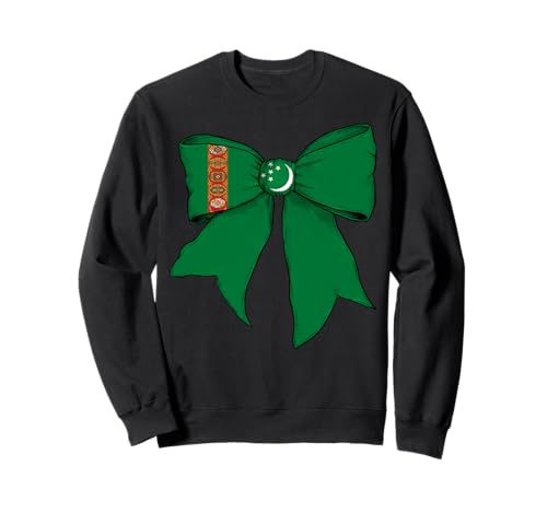 Kokettenschleifenband mit Turkmenischer Flagge für Mädchen Sweatshirt Kokettenschleifenband mit Turkmenischer Flagge für Mädchen Sweatshirt von Womens Coquette Bow Turkmenistan Heritage Gifts