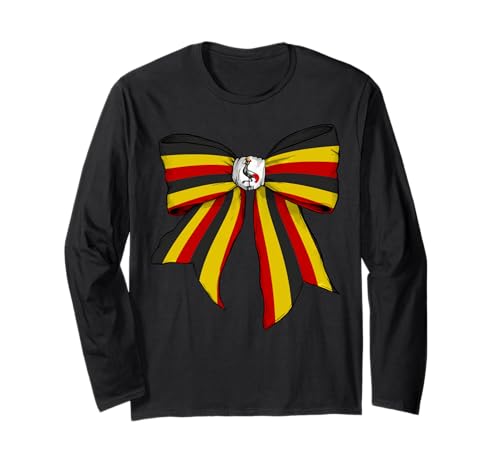Uganda Ugandischer Stolz Flagge Mädchen Kokette Schleife Band Langarmshirt Uganda Ugandischer Stolz Flagge Mädchen Kokette Schleife Band Langarmshirt von Womens Coquette Bow Uganda Heritage Flag Gifts
