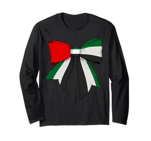 Vereinigte Arabische Emirate Emiraten UAE Flagge Mädchen Kokette Bogen Langarmshirt Vereinigte Arabische Emirate Emiraten UAE Flagge Mädchen Kokette Bogen Langarmshirt von Womens Coquette Bow United Arab Emirates UAE Gifts