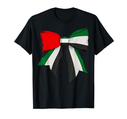 Vereinigte Arabische Emirate Emiraten UAE Flagge Mädchen Kokette Bogen T-Shirt Vereinigte Arabische Emirate Emiraten UAE Flagge Mädchen Kokette Bogen T-Shirt von Womens Coquette Bow United Arab Emirates UAE Gifts