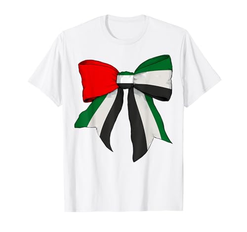 Vereinigte Arabische Emirate Emiraten UAE Flagge Mädchen Kokette Bogen T-Shirt Vereinigte Arabische Emirate Emiraten UAE Flagge Mädchen Kokette Bogen T-Shirt von Womens Coquette Bow United Arab Emirates UAE Gifts