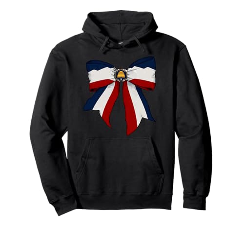 Kokettenschleifenband mit Flagge von Utah für Mädchen Pullover Hoodie Kokettenschleifenband mit Flagge von Utah für Mädchen Pullover Hoodie von Womens Coquette Bow Utah Heritage Flag Gifts