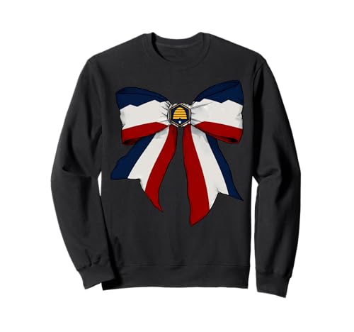 Kokettenschleifenband mit Flagge von Utah für Mädchen Sweatshirt Kokettenschleifenband mit Flagge von Utah für Mädchen Sweatshirt von Womens Coquette Bow Utah Heritage Flag Gifts