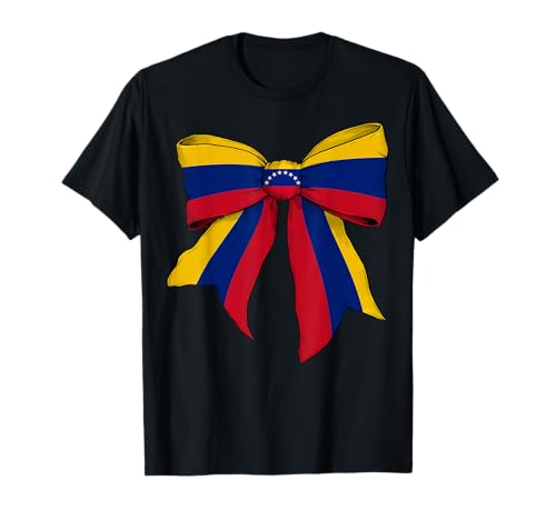 Venezuela-Schleifenband mit venezolanischer Flagge, Mädchen, Kokette T-Shirt Venezuela-Schleifenband mit venezolanischer Flagge, Mädchen, Kokette T-Shirt von Womens Coquette Bow Venezuela Heritage Flag Gifts