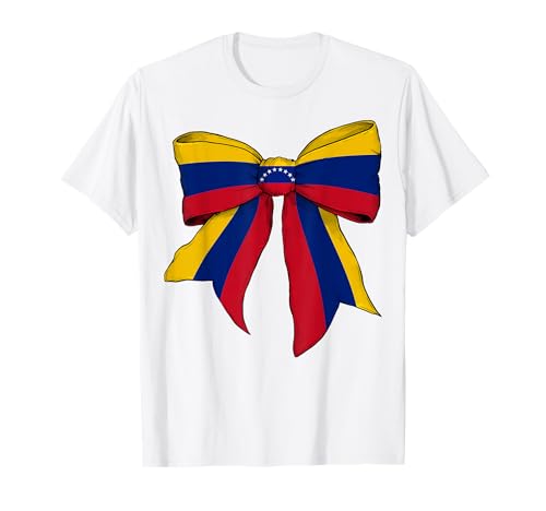 Venezuela-Schleifenband mit venezolanischer Flagge, Mädchen, Kokette T-Shirt Venezuela-Schleifenband mit venezolanischer Flagge, Mädchen, Kokette T-Shirt von Womens Coquette Bow Venezuela Heritage Flag Gifts