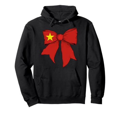 Vietnam Vietnamesische Pride Flagge Mädchen Kokette Schleife Band Pullover Hoodie von Womens Coquette Bow Vietnam Heritage Flag Gifts