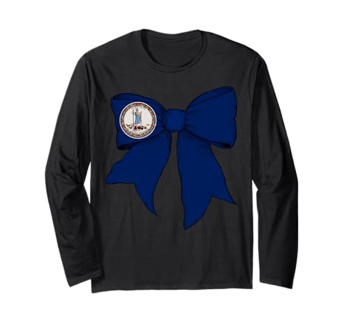 Kokettenschleifenband mit Flagge des Bundesstaates Virginia für Mädchen Langarmshirt Kokettenschleifenband mit Flagge des Bundesstaates Virginia für Mädchen Langarmshirt von Womens Coquette Bow Virginia Heritage Flag Gifts
