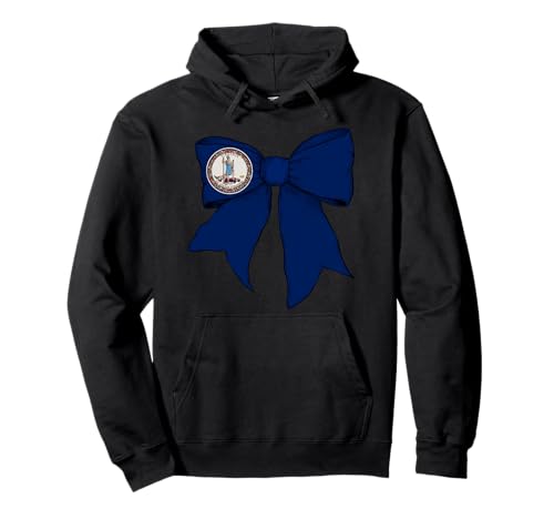 Kokettenschleifenband mit Flagge des Bundesstaates Virginia für Mädchen Pullover Hoodie Kokettenschleifenband mit Flagge des Bundesstaates Virginia für Mädchen Pullover Hoodie von Womens Coquette Bow Virginia Heritage Flag Gifts