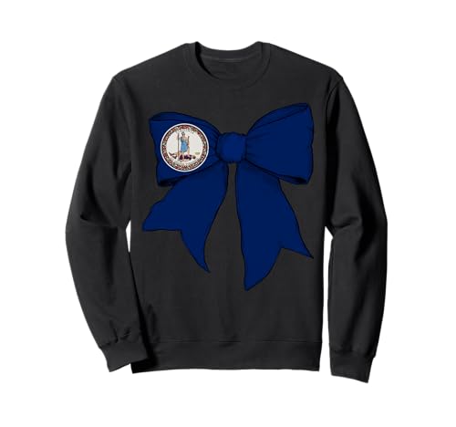 Kokettenschleifenband mit Flagge des Bundesstaates Virginia für Mädchen Sweatshirt Kokettenschleifenband mit Flagge des Bundesstaates Virginia für Mädchen Sweatshirt von Womens Coquette Bow Virginia Heritage Flag Gifts