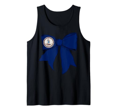 Kokettenschleifenband mit Flagge des Bundesstaates Virginia für Mädchen Tank Top Kokettenschleifenband mit Flagge des Bundesstaates Virginia für Mädchen Tank Top von Womens Coquette Bow Virginia Heritage Flag Gifts