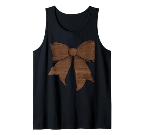 Schleifenband für Mädchen, Walnussholz, Braun Tank Top Schleifenband für Mädchen, Walnussholz, Braun Tank Top von Womens Coquette Bow Walnut Hardwood Gifts