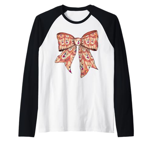 Welsh Pembroke Corgi Hund süßes Muster Mädchen Kokette Schleife Raglan Welsh Pembroke Corgi Hund süßes Muster Mädchen Kokette Schleife Raglan von Womens Coquette Bow Welsh Pembroke Corgi Dog Gifts