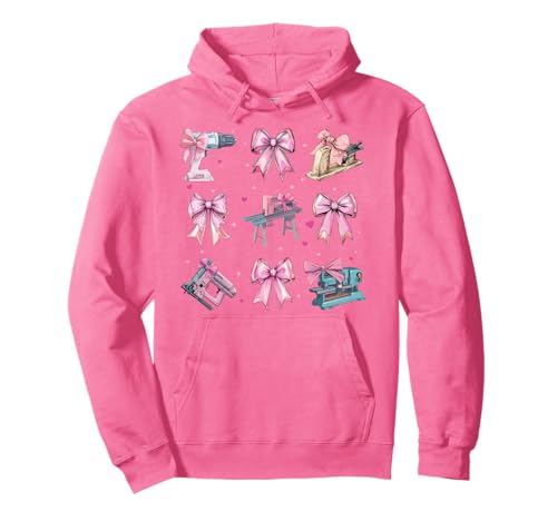 Holzbearbeitung Holzarbeiter Tischler Zimmerei Mädchen Kokette Bogen Pullover Hoodie Holzbearbeitung Holzarbeiter Tischler Zimmerei Mädchen Kokette Bogen Pullover Hoodie von Womens Coquette Bow Woodworking Woodworker Gifts