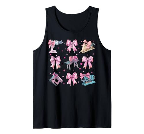 Holzbearbeitung Holzarbeiter Tischler Zimmerei Mädchen Kokette Bogen Tank Top Holzbearbeitung Holzarbeiter Tischler Zimmerei Mädchen Kokette Bogen Tank Top von Womens Coquette Bow Woodworking Woodworker Gifts